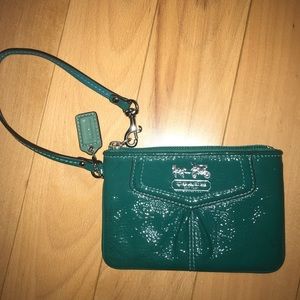 Turquoise Coach Wristlet